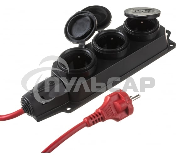 Удлинитель Power Cube PC-3G-3B-20(IP), 16А, 3р с/з, 20м, IP44