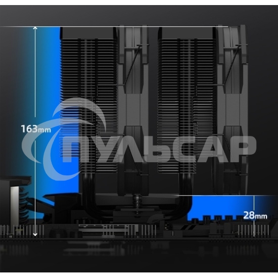 Устройство охлаждения(кулер) ID-Cooling Frozn A720 черный 140мм алюминий+медь 2000rpm 33.5db 4-pin 300W 163мм