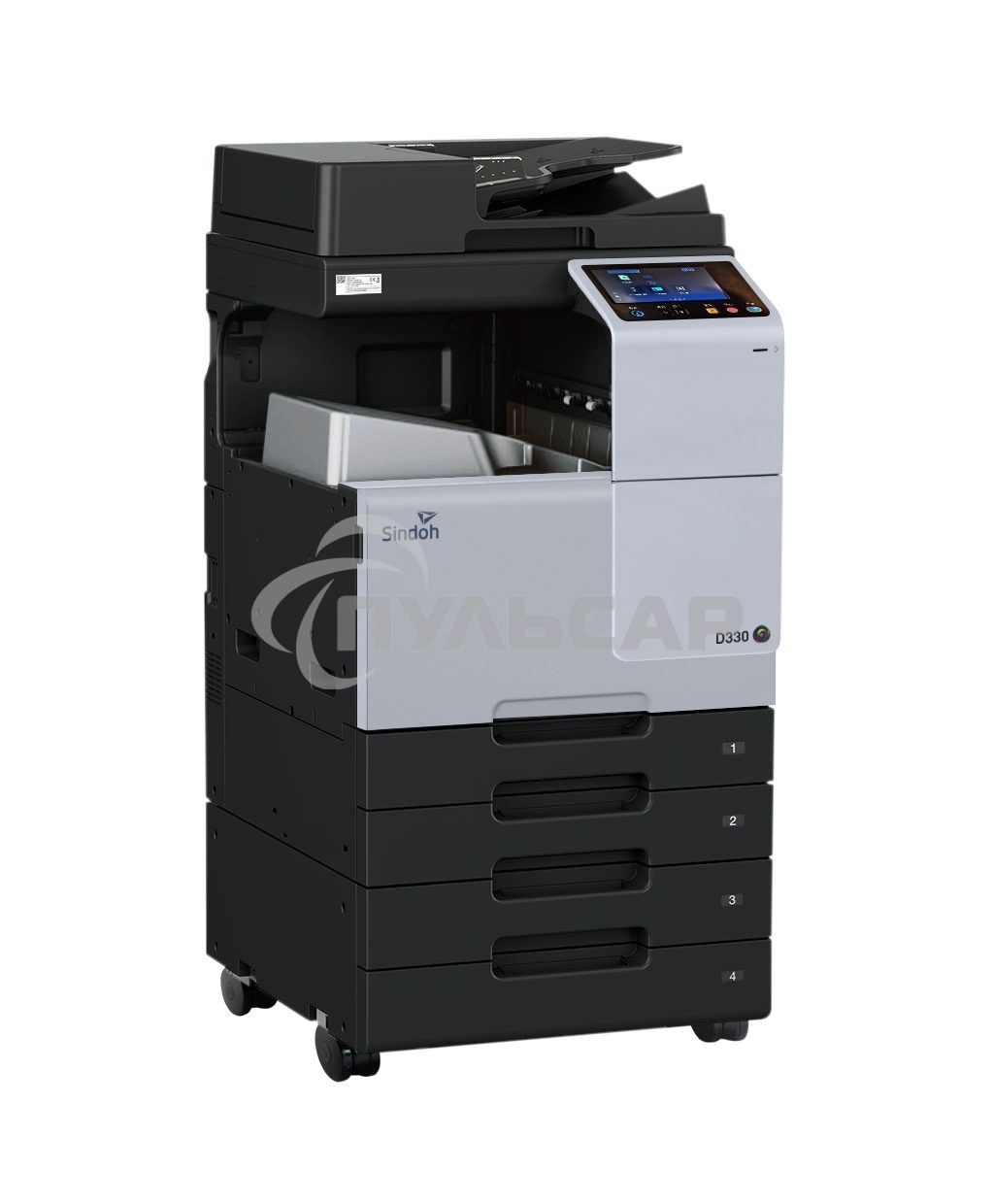 МФУ лазерное Sindoh D332e, A3, цветной, печ. 28 стр/мин., скан. до 55 стр/мин., 1800 x 600 dpi (печать) 600 x 600 dpi (скан.), Ethernet, USB (стартовые картриджи в комплект не входят, запуск АСЦ)