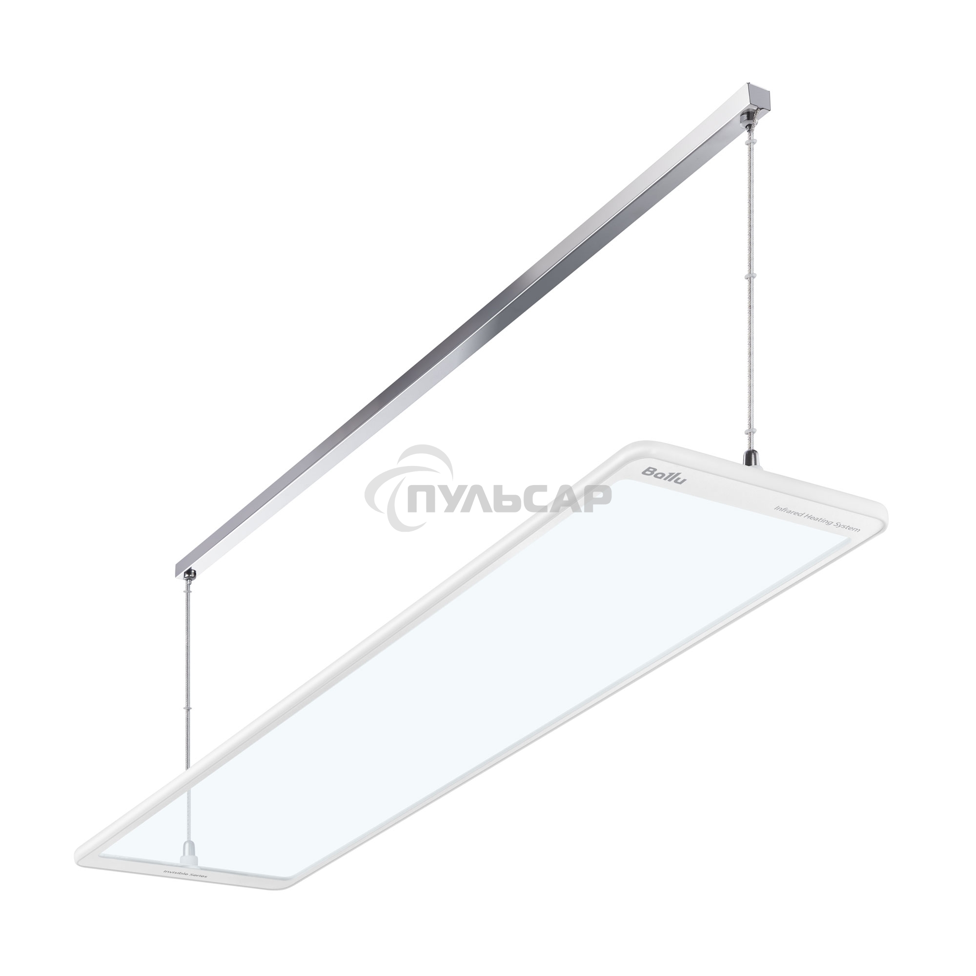 Комплект обогреватель инфракрасный Ballu BIH-GTW-1.3 + BMT-1 белый, 1300 Вт, 26 м2, термостат