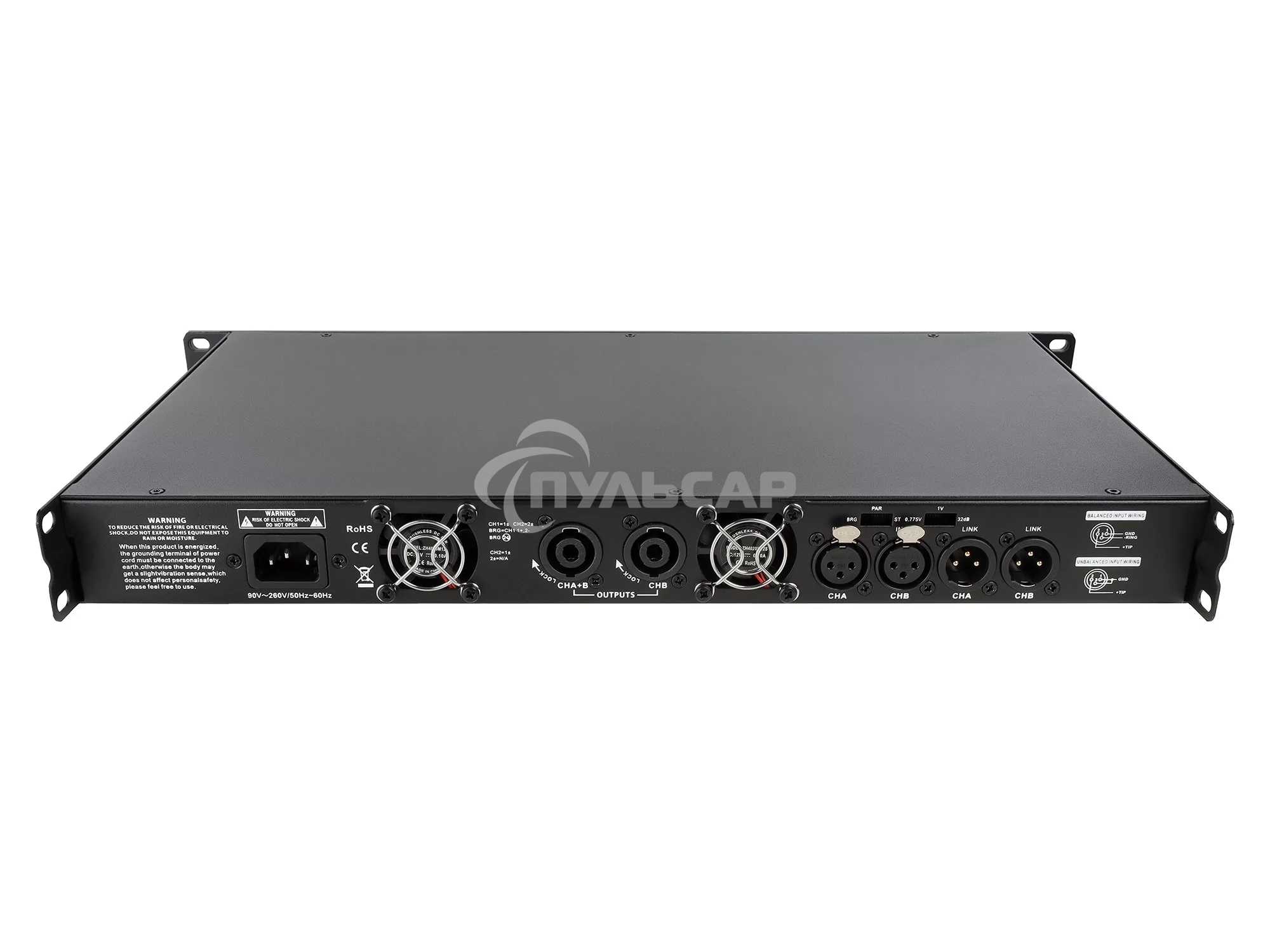 Усилитель Intrend ALS 2350 Двухканальный, 2х350Вт/8Ом, 2х580Вт/4Ом, 2х800Вт/2Ом, 1х1160Вт/8Ом, 1х1600Вт/4Ом.