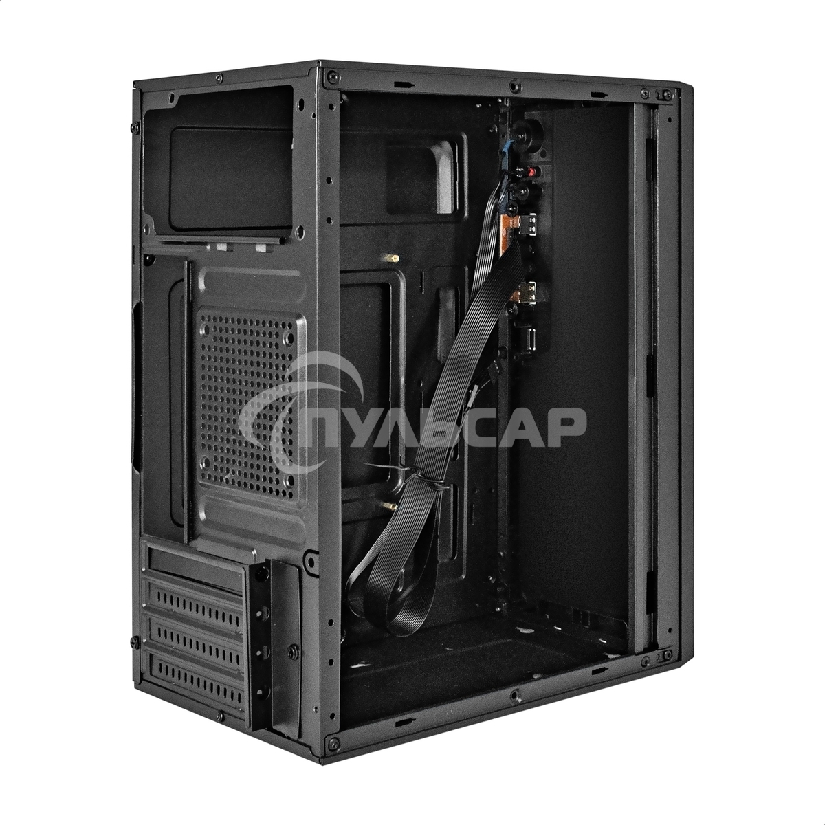 Компьютерный корпус Minitower ExeGate BAA-308-AAA400 (mATX, БП AAA400 с вент. 8см, 2*USB, HD Audio, черный)