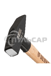 Молоток слесарный Denzel 500 г, кованый квадратный боек, буковая рукоятка