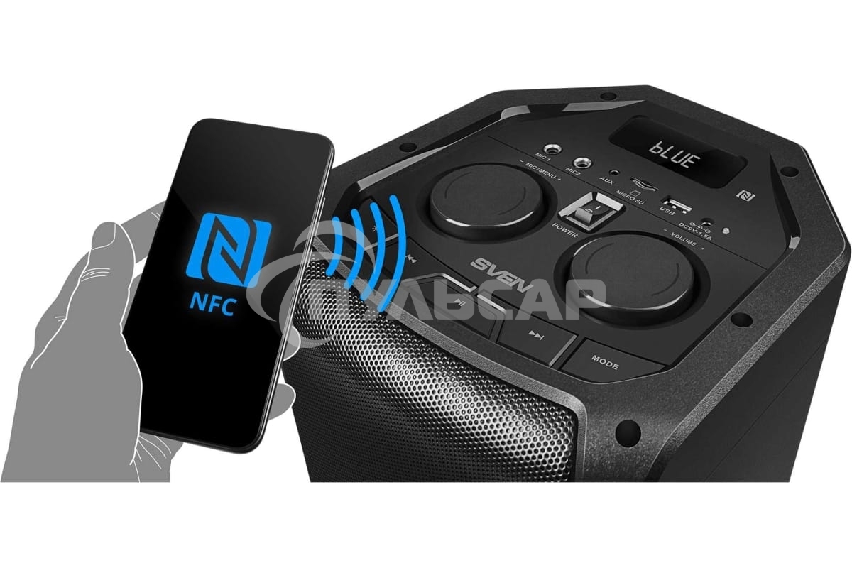 Портативная акустика Sven АС PS-710 черный 100 Вт Bluetooth