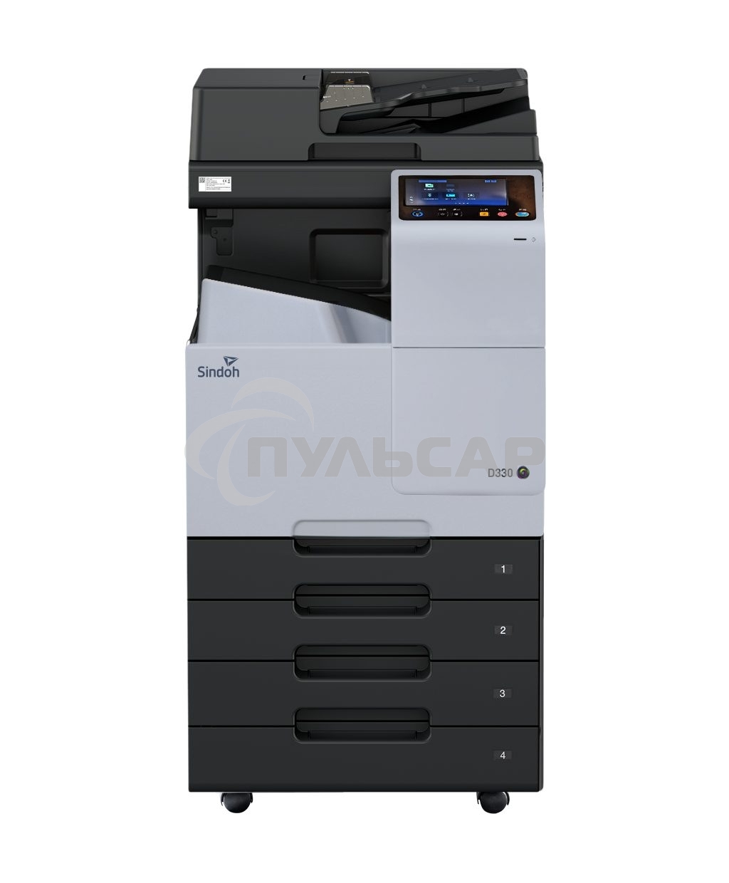 МФУ лазерное Sindoh D332e, A3, цветной, печ. 28 стр/мин., скан. до 55 стр/мин., 1800 x 600 dpi (печать) 600 x 600 dpi (скан.), Ethernet, USB (стартовые картриджи в комплект не входят, запуск АСЦ)