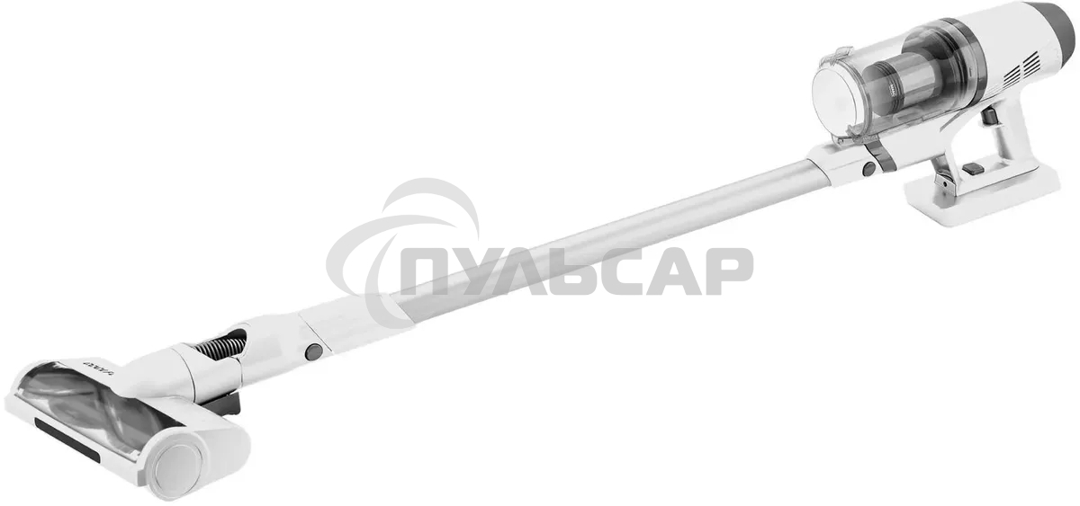 Пылесос вертикальный Coolfort CF-3002 белый, питание от аккумулятора, 120 Вт, уборка сухая, пылесборник 0.9 л, работа от АКБ max 32 мин.