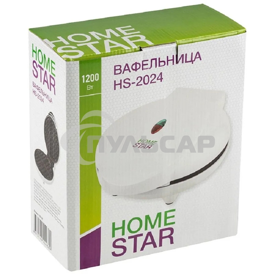 Вафельница HOMESTAR HS-2024 белый 1200Вт