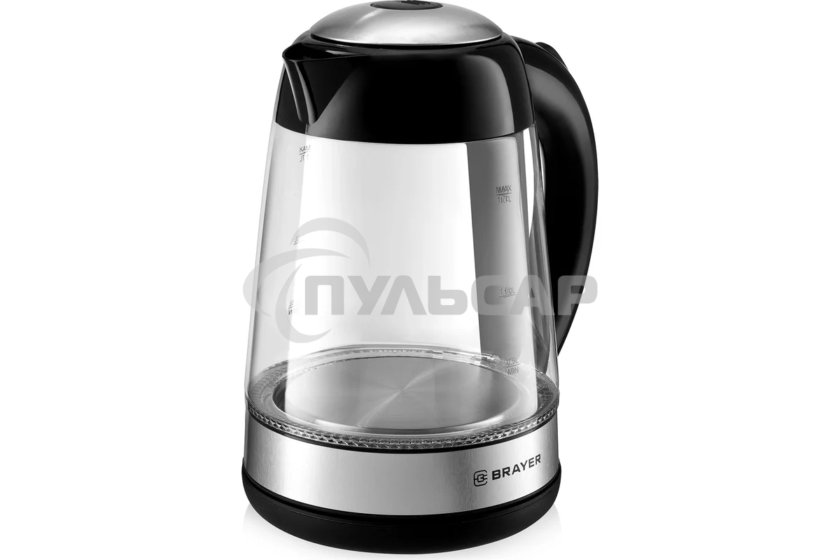 Чайник электрический BRAYER BR1012BK, 2200 Вт, 1,7 л