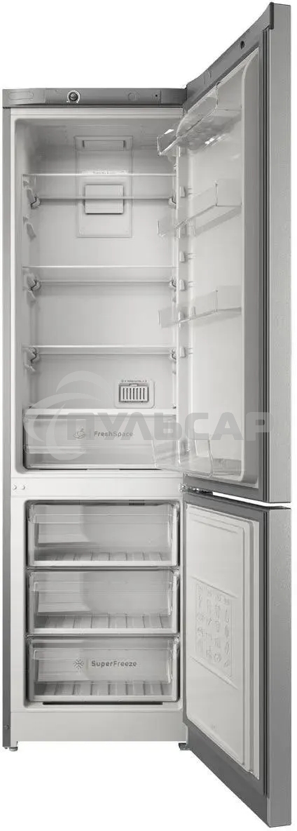Холодильник Indesit ITS 4200 G серебристый двухкамерный 247/78л морозилка снизу, No Frost