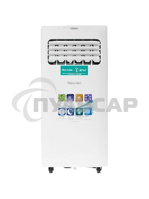 Кондиционер мобильный Hisense AP-07CR4GKVS00 7000 BTU, 14 м², 51 дБ, охлаждение, осушение, белый