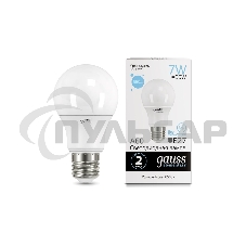 Лампа светодиодная Gauss Elementary A60 7Вт E27 560лм 6500К