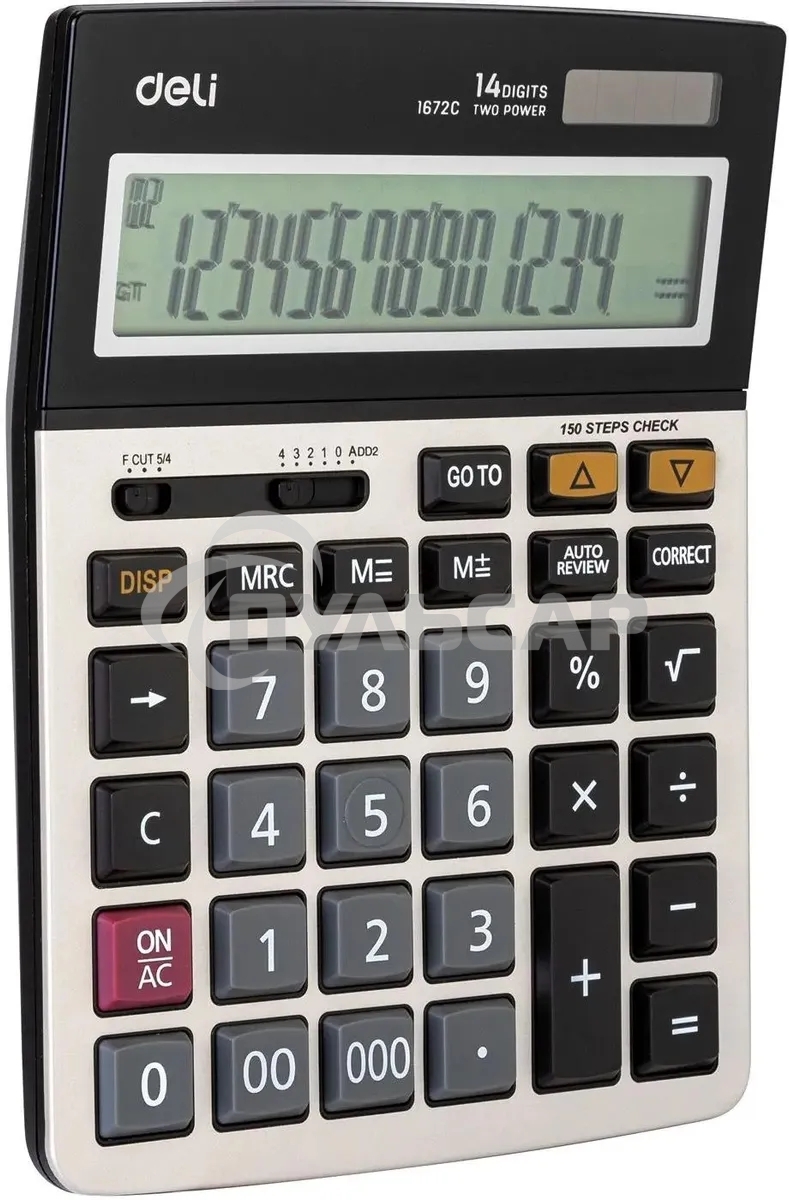 Калькулятор настольный Deli E1672C серебристый 14-разр.