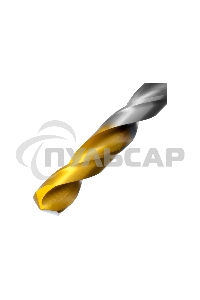 Сверло спиральное по металлу Denzel 10 х 184 мм, Р6М5, Golden Tip, удлиненное