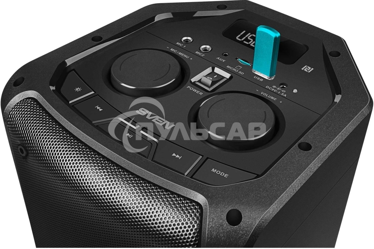 Портативная акустика Sven АС PS-710 черный 100 Вт Bluetooth