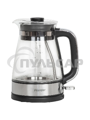 Чайник электрический Pioneer KE805G 1.7 л, 2200 Вт, серебристый