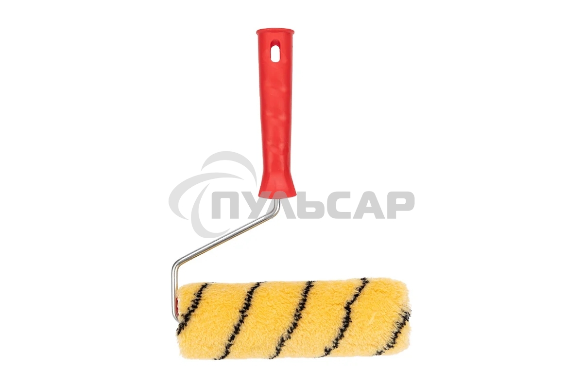 Валик Rexant полиакрил желтый с черной полосой, ворс 11 мм, ширина ролика 180 мм, бюгель 6 мм, Ø 42 мм