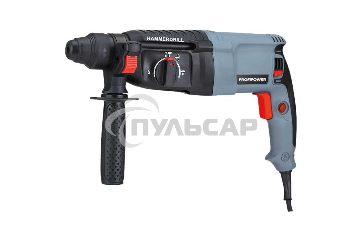 Перфоратор ProfiPower PDFR-1200, 2-26 220В, 1200Вт, SDS+ 3 режима (В кейсе)