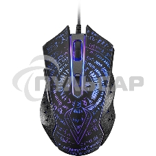 Мышь проводная Qumo Valhalla M35 черный, 3200 dpi, USB, кнопки - 6