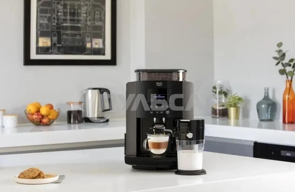 Кофемашина Krups Arabica Latte EA819E10 1450Вт черный/коричневый