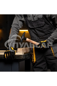 Молоток слесарный Denzel 500 г, кованый квадратный боек, буковая рукоятка