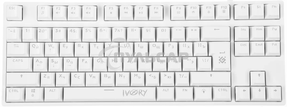 Клавиатура проводная Defender IVORY GK-579 USB белая