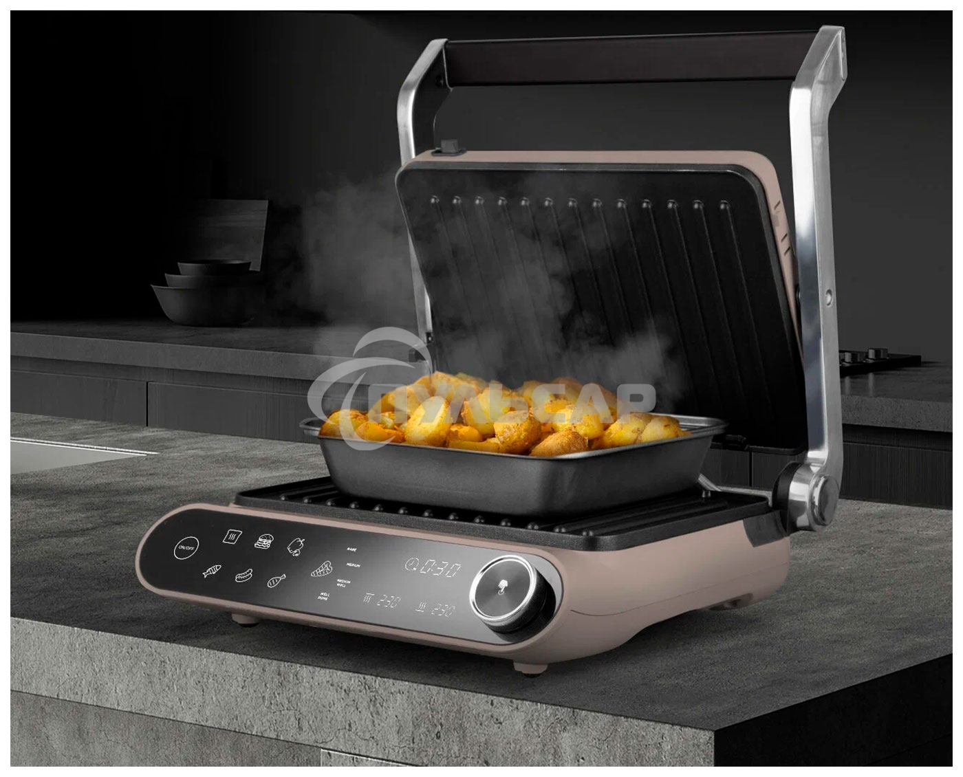 Гриль Redmond SteakMaster GM-303 бежевый, 2200 Вт