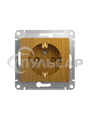 Механизм розетки 1-м СП Glossa 16А защ. шторки с заземл. дер. дуб SchE GSL000545