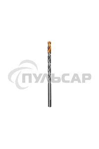 Сверло спиральное по металлу Denzel 10 х 184 мм, Р6М5, Golden Tip, удлиненное