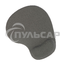 Коврик для мыши с подушкой под запястье Gembird MP-WR-GRAY, серый, 225х195х5мм, ткань/резина, блистер