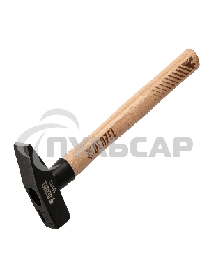 Молоток слесарный Denzel 500 г, кованый квадратный боек, буковая рукоятка