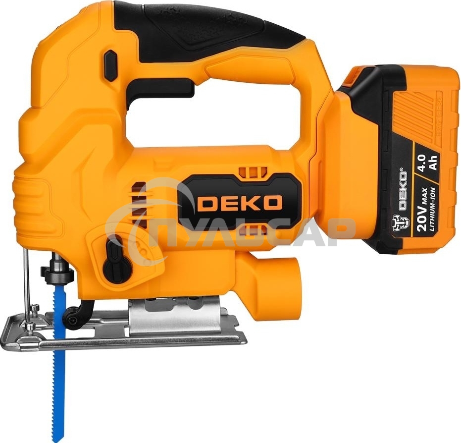 Лобзик аккумуляторный DEKO DKJS20E, 20В, 1x4.0А·ч