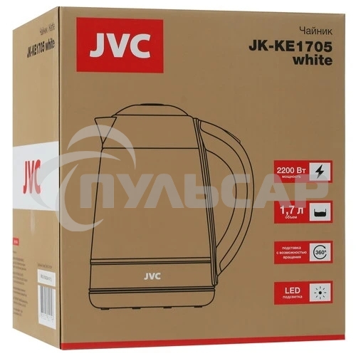 Чайник электрический JVC JK-KE1705 белый