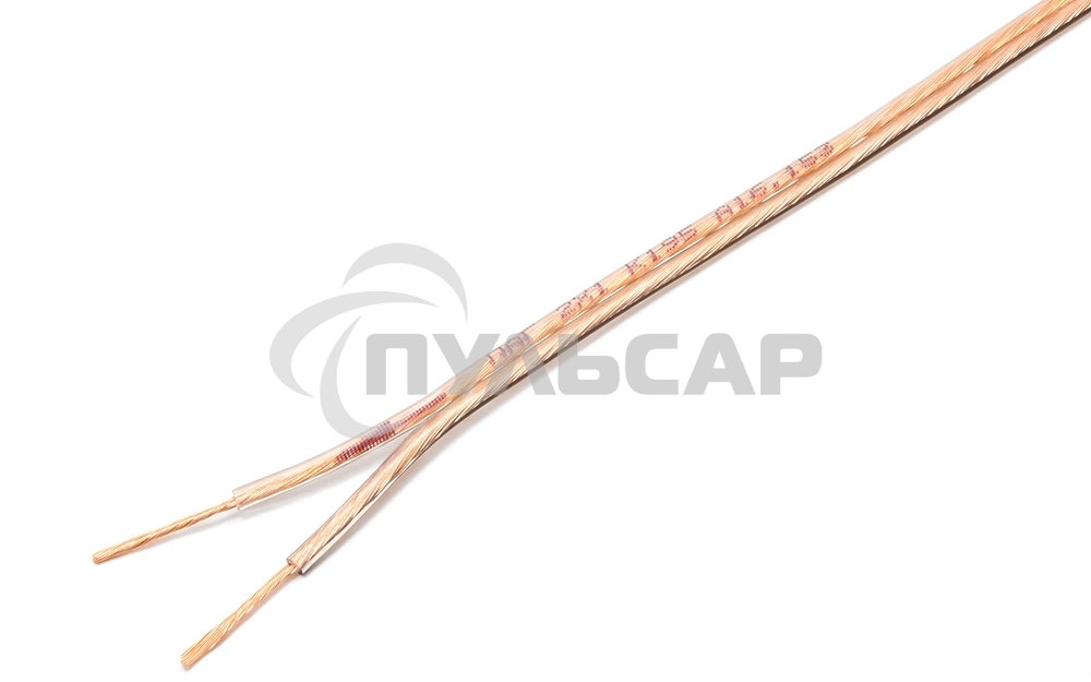 Акустический кабель Power Cube, 2*1,0, 100M, прозрачный, на катушке