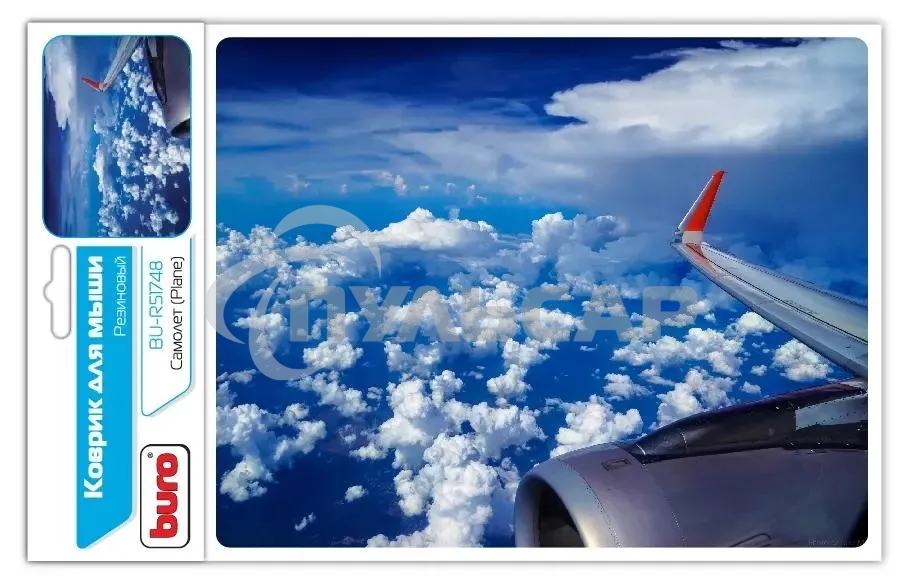 Коврик для мыши Buro BU-R51748 рисунок/самолет