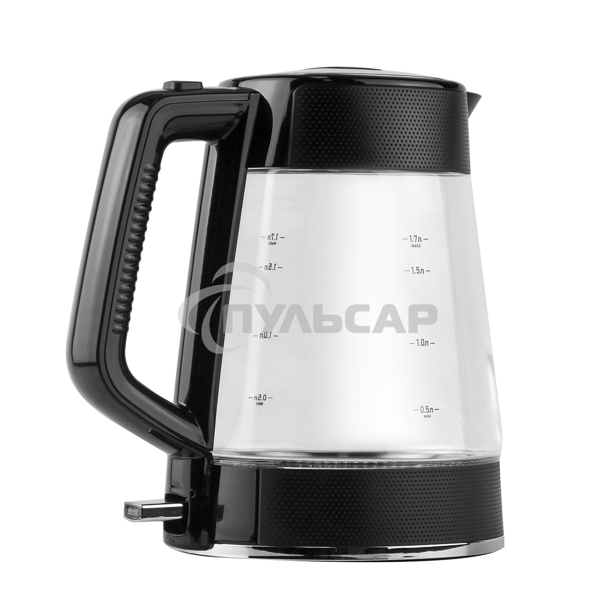 Чайник электрический Centek CT-1014 черный стекло 1.7л, 2200Вт, LED, Защита от перегрева, STRIX контроллер