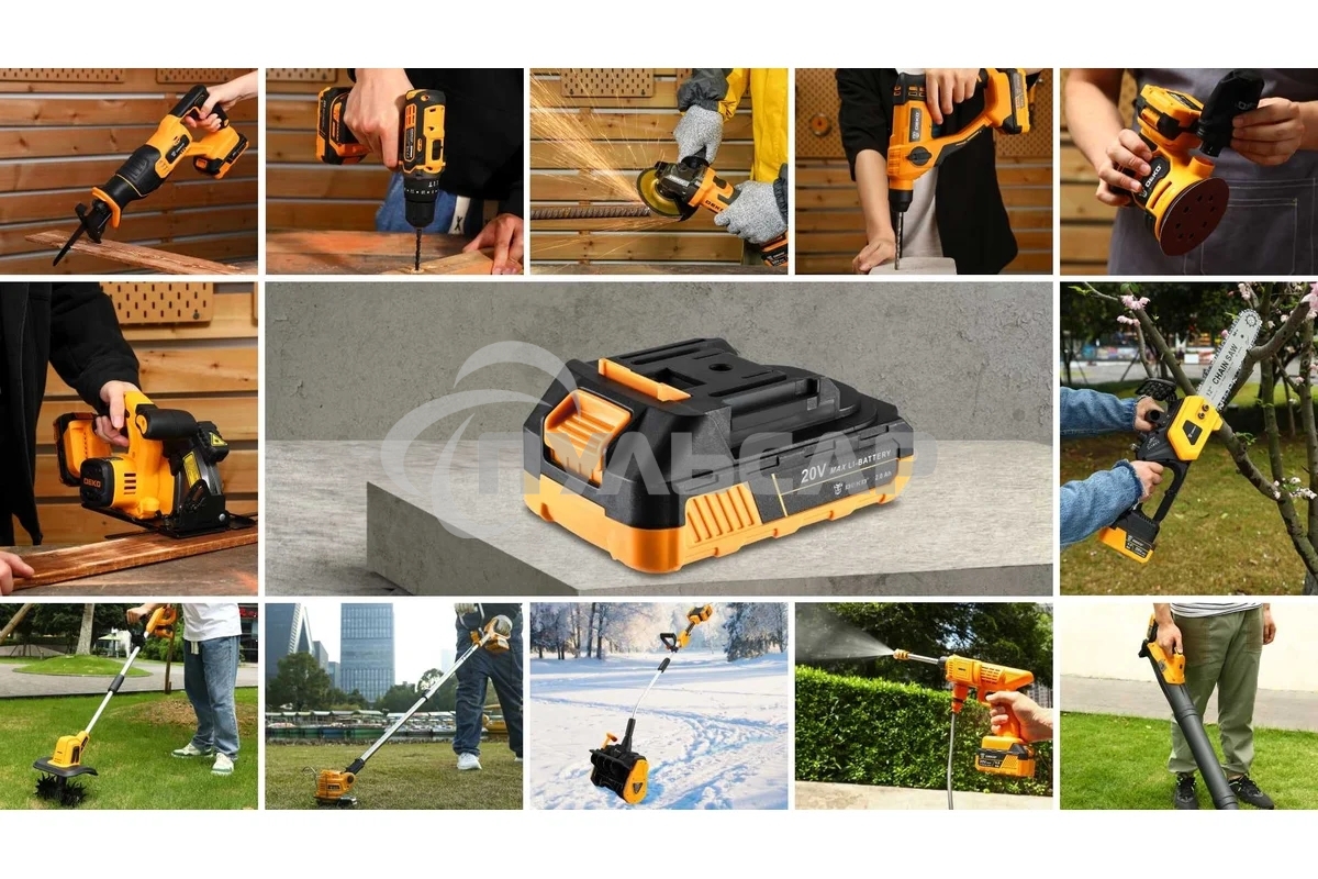 Углошлифовальная машина Deko DKAG20-125 8500об/мин рез.шпин.:M15 d=126мм