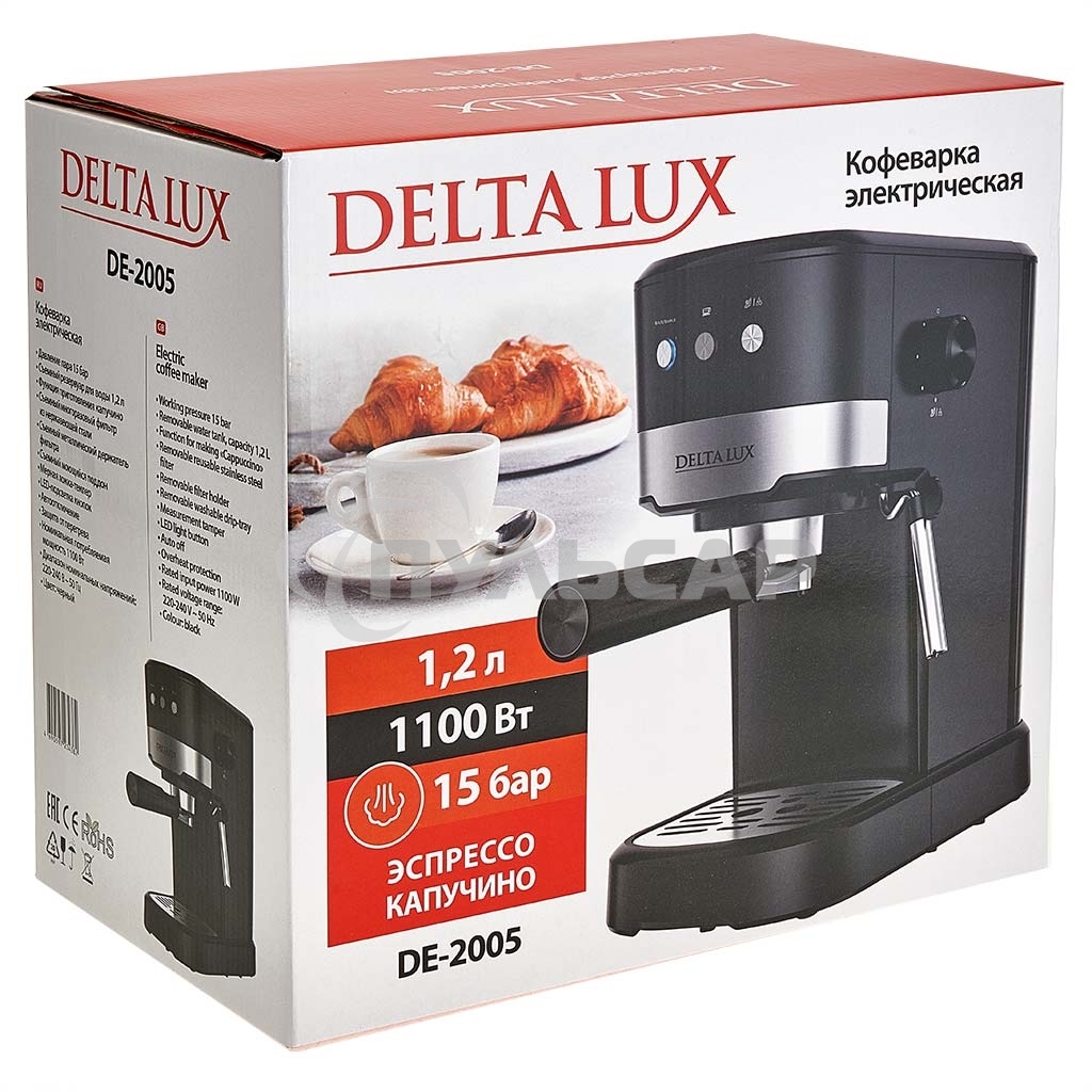 Кофеварка DELTA LUX DE-2005 черный