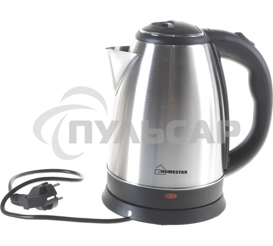 Чайник электрический HOMESTAR HS-1010 1.8л, стальной,1500Вт (003013)