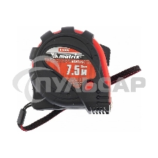 Рулетка Matrix Status magnet 3 fixations, 7,5 м х 25 мм, обрезиненный корпус, зацеп с магнитом