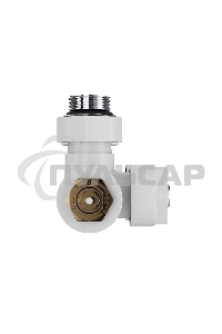 Узел нижнего подключения термостатический угловой Royal Thermo Design Pro 15мм М30х1,5 (белый)