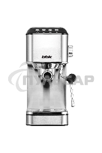 Кофеварка рожковая BBK BCM1501 нержавеющая сталь/черный, исп. кофе - молотый, 1.7 л, 1200 Вт, 20 бар