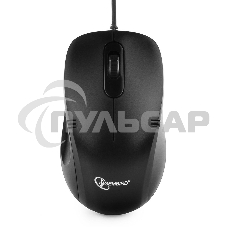 Мышь проводная Gembird MOP-110 черный, 1000 dpi, USB, кнопки - 3