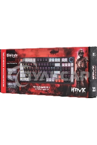 Клавиатура проводная Defender Hawk GK-418, USB, черный/белый