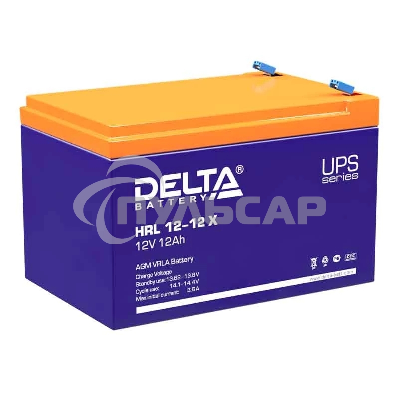 Батарея Delta HRL 12-12 X (12А\ч, 12В) свинцово- кислотный аккумулятор