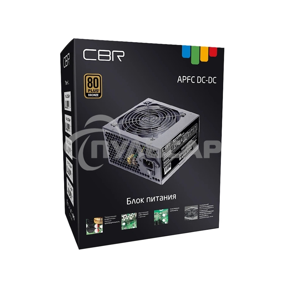 Блок Питания CBR PSU-ATX450-12GM, 450Вт,80 PLUS Bronze, 120мм, черный