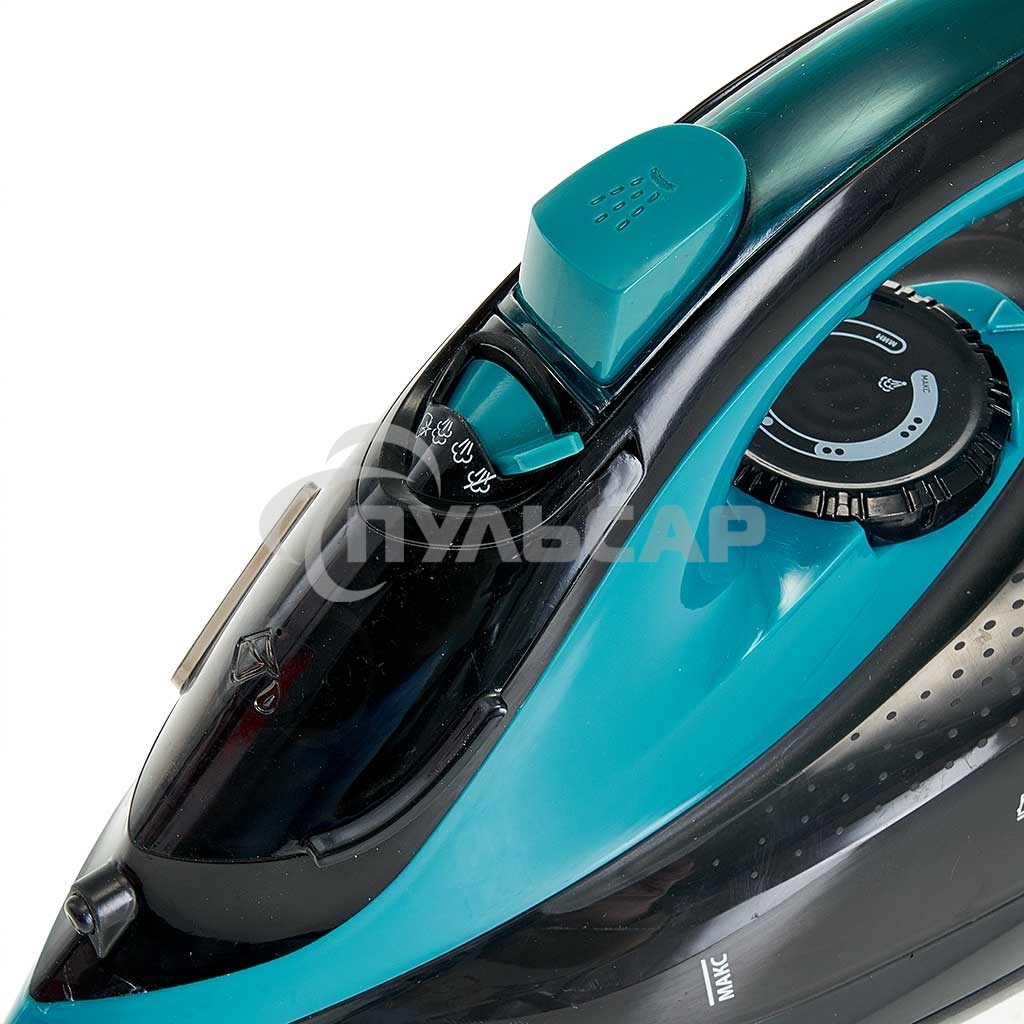 Утюг DELTA LUX DE-3000 черный с бирюзовым