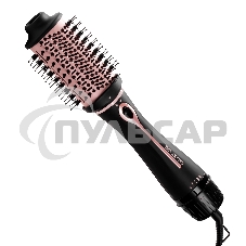 Фен-расческа Galaxy Line GL 4412, черный с розовым, 1200 Вт, 2 скорости потока воздуха, 4 температурных режима, шнур, вращающийся на 360° с подвесной петлей, 2 насадки в комплекте