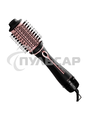 Фен-расческа Galaxy Line GL 4412, черный с розовым, 1200 Вт, 2 скорости потока воздуха, 4 температурных режима, шнур, вращающийся на 360° с подвесной петлей, 2 насадки в комплекте