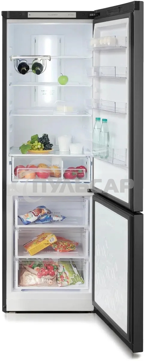 Холодильник Бирюса Б-W960NF графит двухкамерный 240/100л морозилка снизу, No Frost