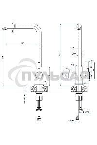 Кухонный смеситель GranFest Quarz GF-Z-5421, Г-образный, кран под фильтрованную воду, белый